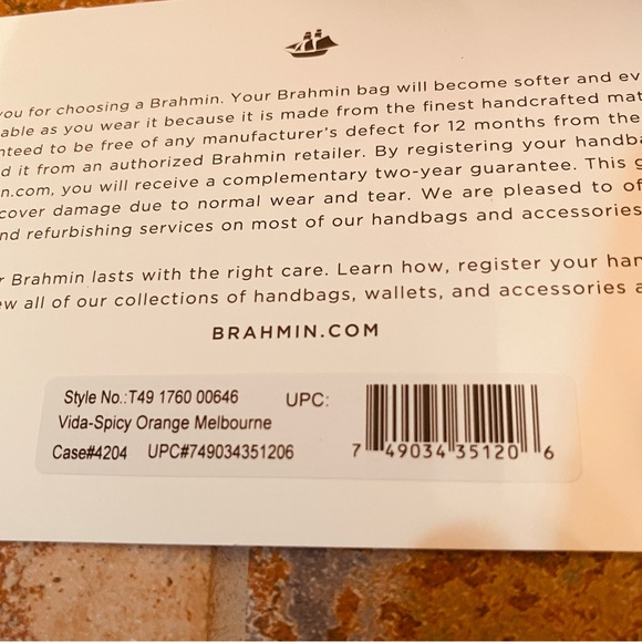 🍊NWT! SALE! Brahmin Spicey Orange Leather Croc Embossed Crossbody/Gold Accents!! - Picture 2 of 13